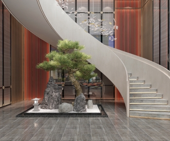 New Chinese Style Stairwell-ID:641088019