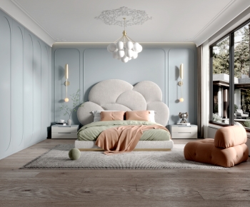 Simple European Style Bedroom-ID:228691108