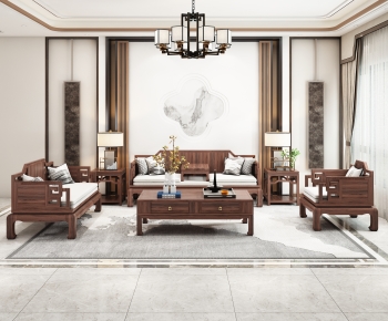 New Chinese Style A Living Room-ID:470631127
