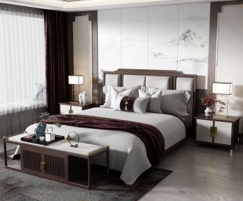 New Chinese Style Bedroom-ID:246191026
