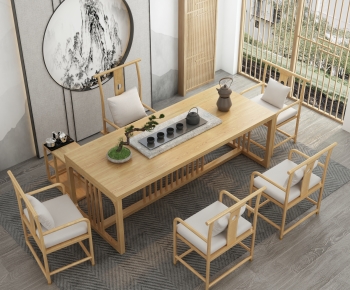 New Chinese Style Tea Tables And Chairs-ID:294802903