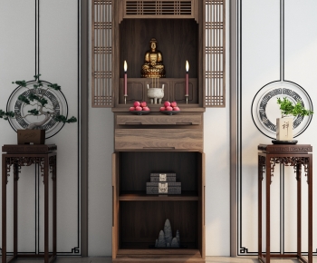 New Chinese Style Entrance Cabinet-ID:487718116