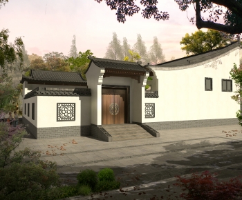 Chinese Style Building Appearance-ID:447310927