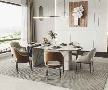Modern Dining Table And Chairs-ID:892597914