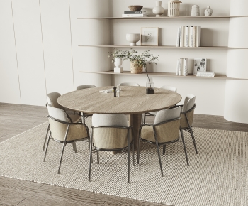 Wabi-sabi Style Dining Table And Chairs-ID:893114094
