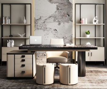 Modern Computer Desk And Chair-ID:609660169