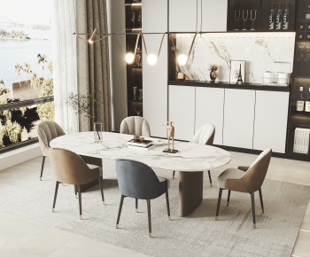 Modern Dining Table And Chairs-ID:341953045
