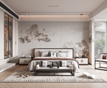 New Chinese Style Bedroom-ID:210443025