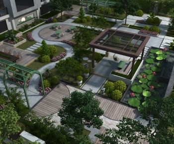 New Chinese Style Courtyard/landscape-ID:710669994