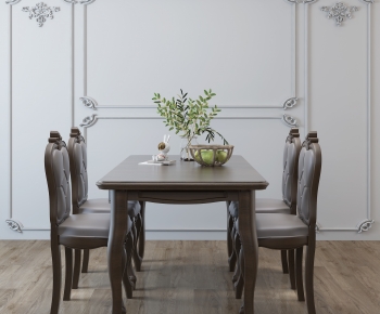 American Style Dining Table And Chairs-ID:132591964