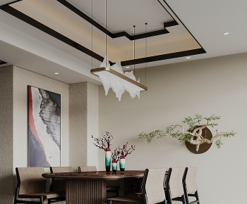 New Chinese Style Dining Room-ID:658154967
