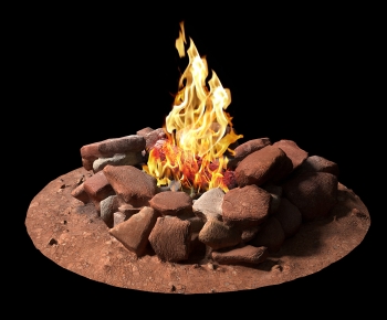 现代篝火 火堆 木炭-ID:103249562
