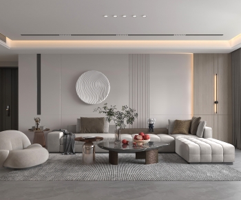 Modern A Living Room-ID:666774033