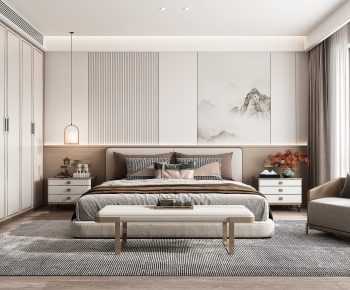 New Chinese Style Bedroom-ID:274868979