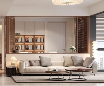 Modern Retro Style A Living Room-ID:820617914