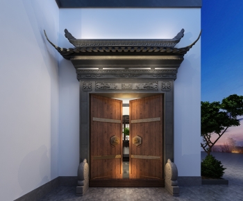 New Chinese Style Facade Element-ID:208208084