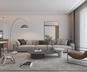 Modern A Living Room-ID:595885046