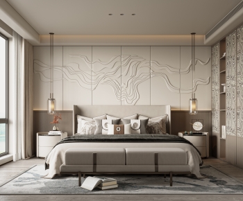 New Chinese Style Bedroom-ID:916569299