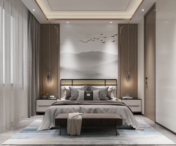New Chinese Style Bedroom-ID:222749749