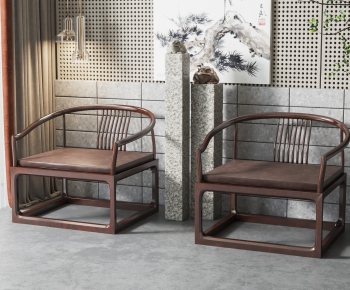 新中式圈椅 茶椅组合-ID:192325121