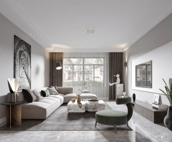 Modern A Living Room-ID:378123047