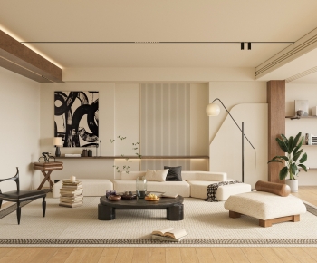Modern Wabi-sabi Style A Living Room-ID:721626047