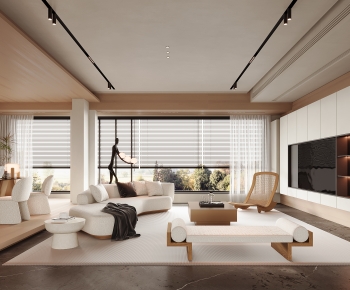 Modern Wabi-sabi Style A Living Room-ID:397953032