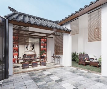 New Chinese Style Courtyard/landscape-ID:711447956