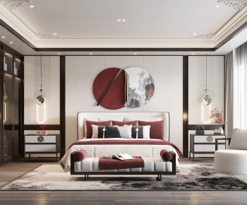 New Chinese Style Bedroom-ID:339560037