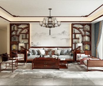 Chinese Style A Living Room-ID:326713094