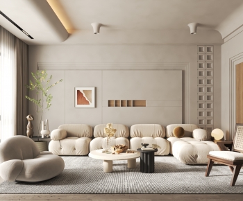 Wabi-sabi Style A Living Room-ID:629403114