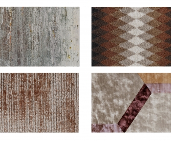 现代深咖色抽象图案地毯-ID:847409013