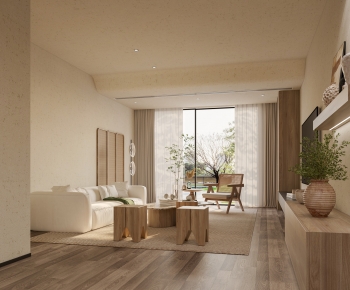 Wabi-sabi Style A Living Room-ID:836652995