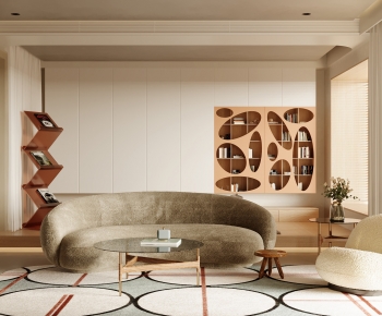 Modern Wabi-sabi Style A Living Room-ID:251580002