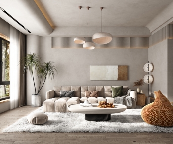 Wabi-sabi Style A Living Room-ID:545531994