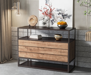 New Chinese Style Entrance Cabinet-ID:280814896
