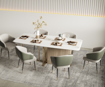 Modern Dining Table And Chairs-ID:824851995