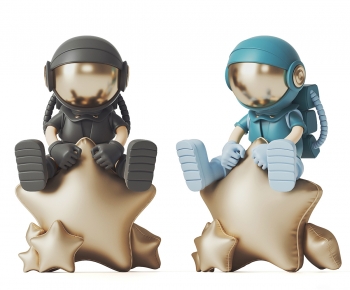 现代宇航员雕塑摆件-ID:199779993