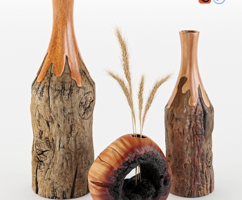 现代木制花瓶-ID:383296977
