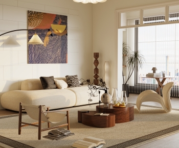 Wabi-sabi Style A Living Room-ID:833513981