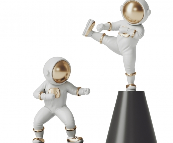 现代功夫宇航员雕塑摆件-ID:479161989