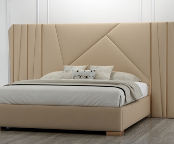 Modern Double Bed-ID:525578028