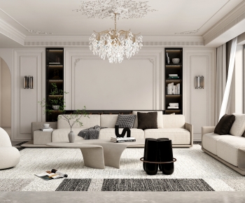 French Style A Living Room-ID:988104103