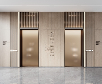 Modern Office Elevator Hall-ID:164840943