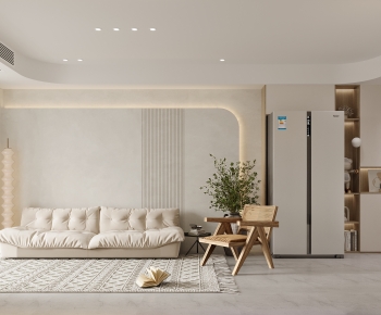 Modern Wabi-sabi Style A Living Room-ID:977591995