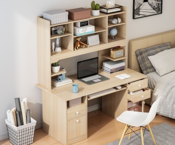 Nordic Style Computer Desk And Chair-ID:387191063
