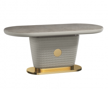现代椭圆形餐桌-ID:189259172