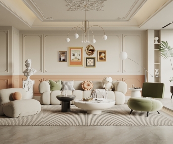 French Style A Living Room-ID:845417023