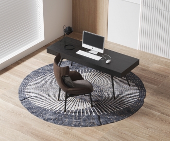 Modern Computer Desk And Chair-ID:477464913