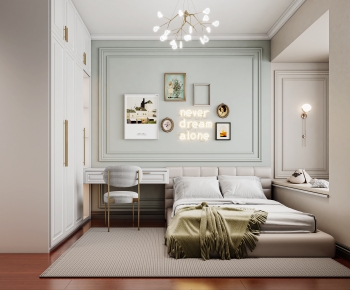 Simple European Style Bedroom-ID:768924957
